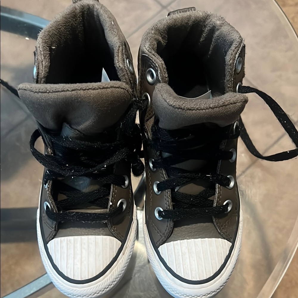 Converse Black and Gray High-Top Sneakers
